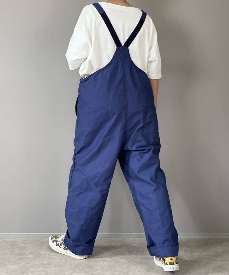 □フレンチワークオーバーオール□グルカコットンツイル◾️インク