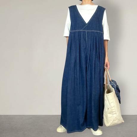 国産岡山産コットンデニム　ワイドパンツ　服作り40年の田舎町仕立屋 国産岡山産コットンデニム ワイドパンツ 服作り40年の田舎町仕立