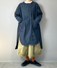 コックシャツ■インディゴリップストップ■onewash