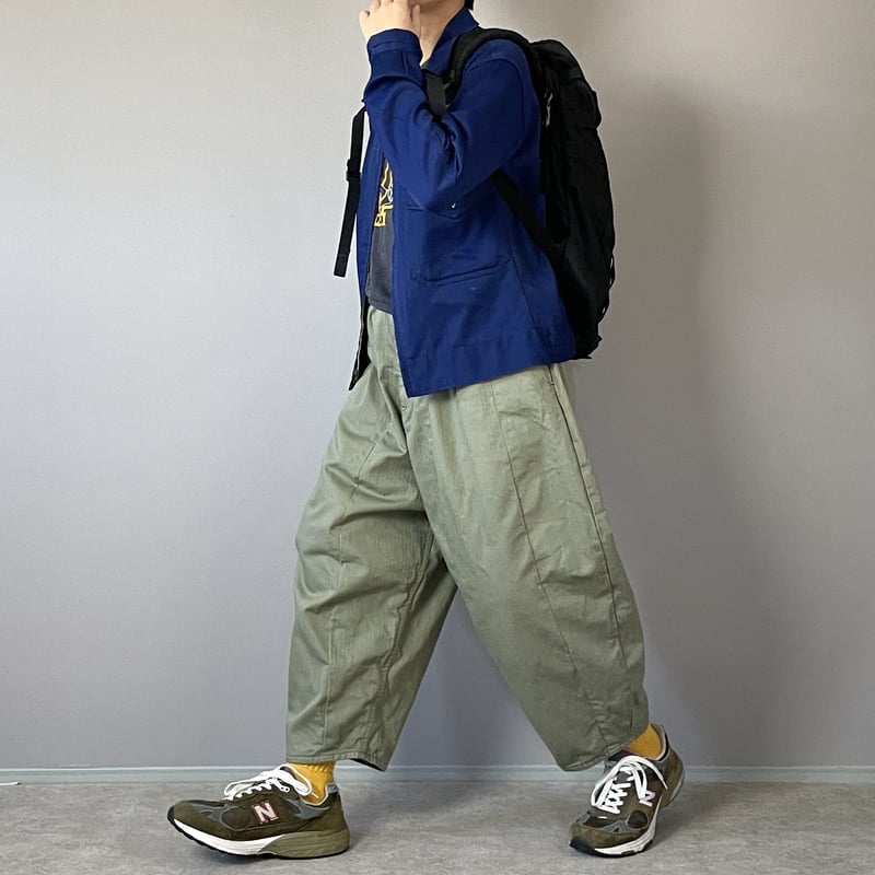 ヘリンボーンツイルパンツ ミリタリーパンツ レプリカ 寸胴土管シルエット MILITARY 希少 実物 新品 デッドストック フランス軍 M-47