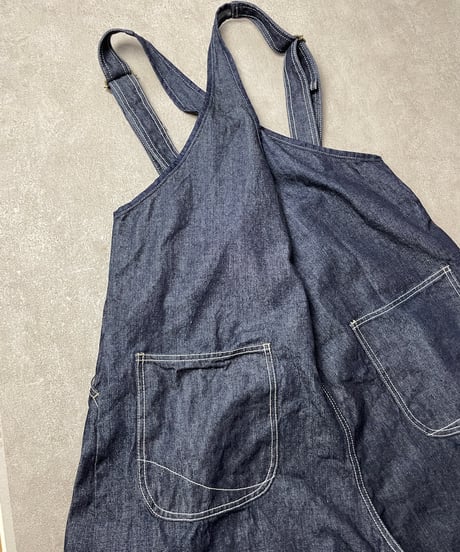 バックスワイドオーバーオール■10ozムラ糸デニム■onewash