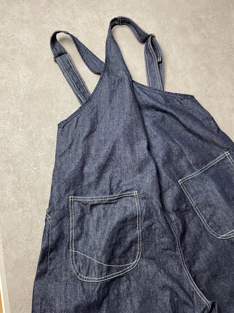 バックスワイドオーバーオール□10ozムラ糸デニム□onewash | NUU