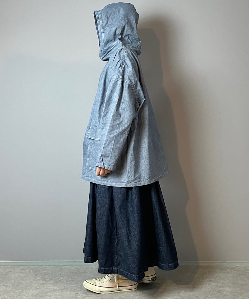 1/31販売開始◾️サルベージパーカー□9ozインディゴピンチェック