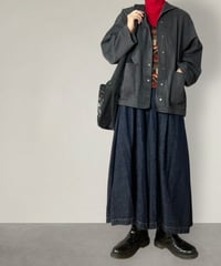 数量限定■セーラーシャツ■10ozデニム■チャコールブラック