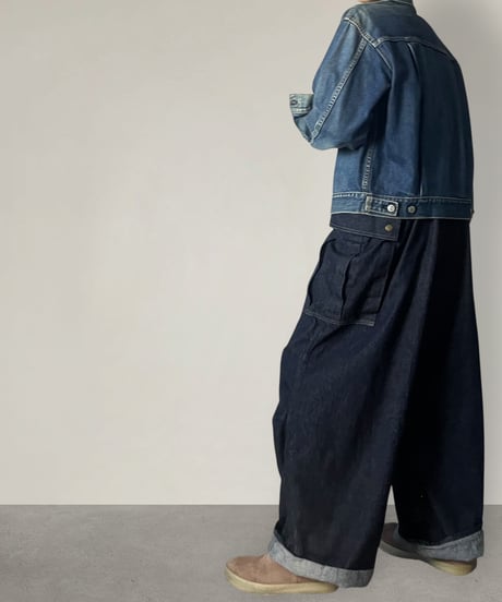 【予約販売】カーゴオーバーパンツ■岡山デニム◾️one wash