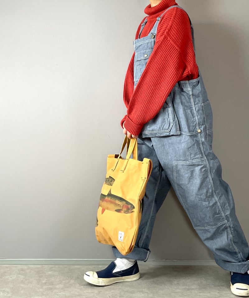 2/29販売開始◾️エプロンオーバーオール□9ozインディゴピンチェック