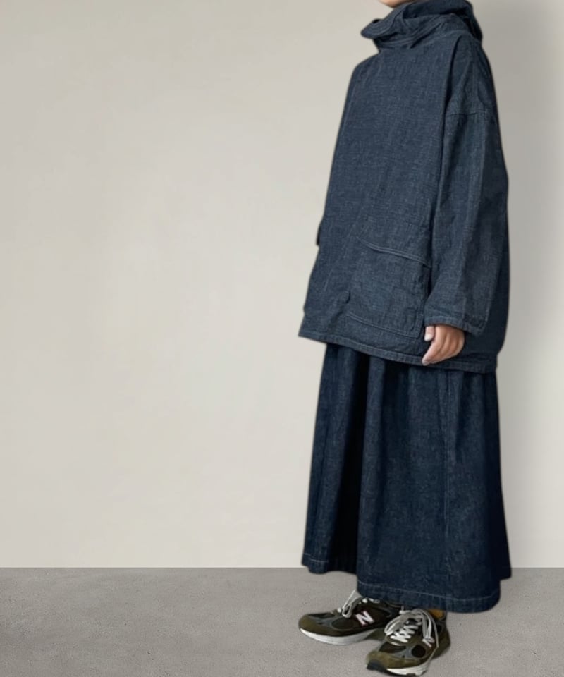 即納】サルベージパーカー□インディゴリップストップ□onewash | NUU 