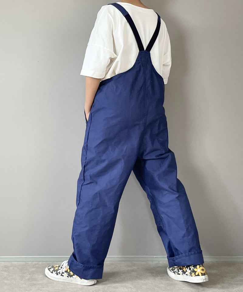 □フレンチワークオーバーオール□グルカコットンツイル◾️インク