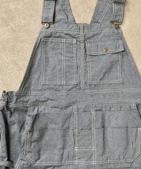 2/29販売開始◾️エプロンオーバーオール■9ozインディゴピンチェック◾️ネイビー