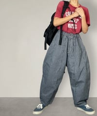 【数量限定】アンクルリーフパンツ■ヒッコリー