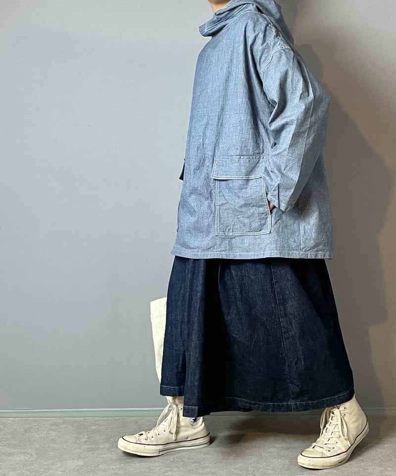 1/31販売開始◾️サルベージパーカー□9ozインディゴピンチェック