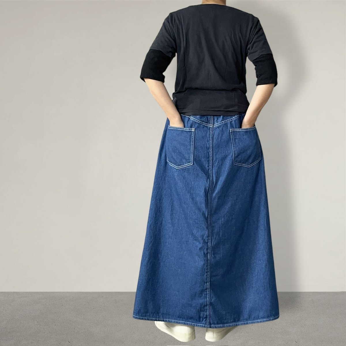 6/30販売開始◾️スカートに見えるワイドパンツ□岡山デニム□FADE
