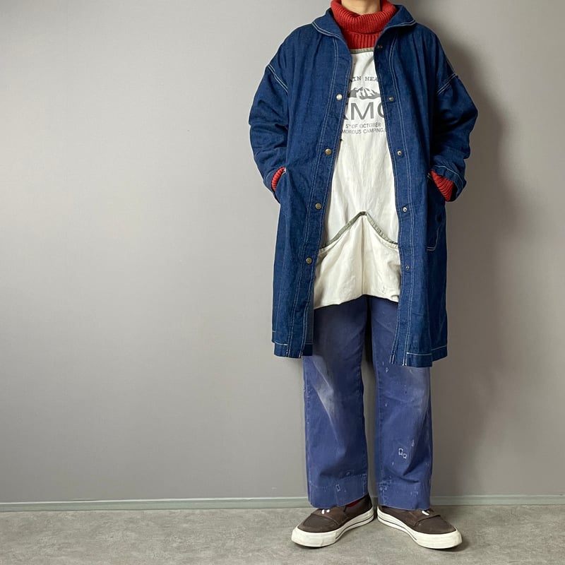 76 オアスロウ カバーオール サイズ1 orslow 105 スタンダードデニム