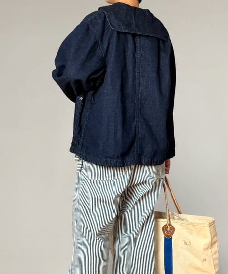 【数量限定】セーラースウィングトップ◾️綿麻デニム◾️ one wash