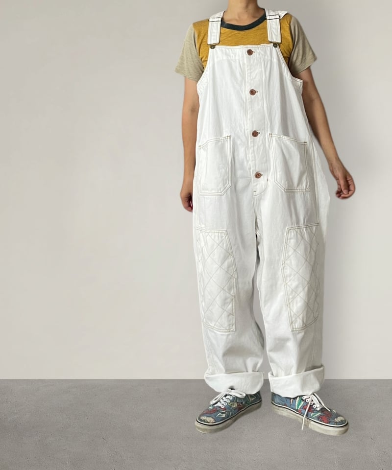 7/27販売開始□デッキオーバーオール□岡山デニム□ホワイト | NUU