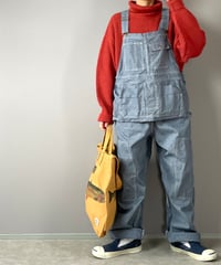 2/29販売開始◾️エプロンオーバーオール■9ozインディゴピンチェック◾️ネイビー