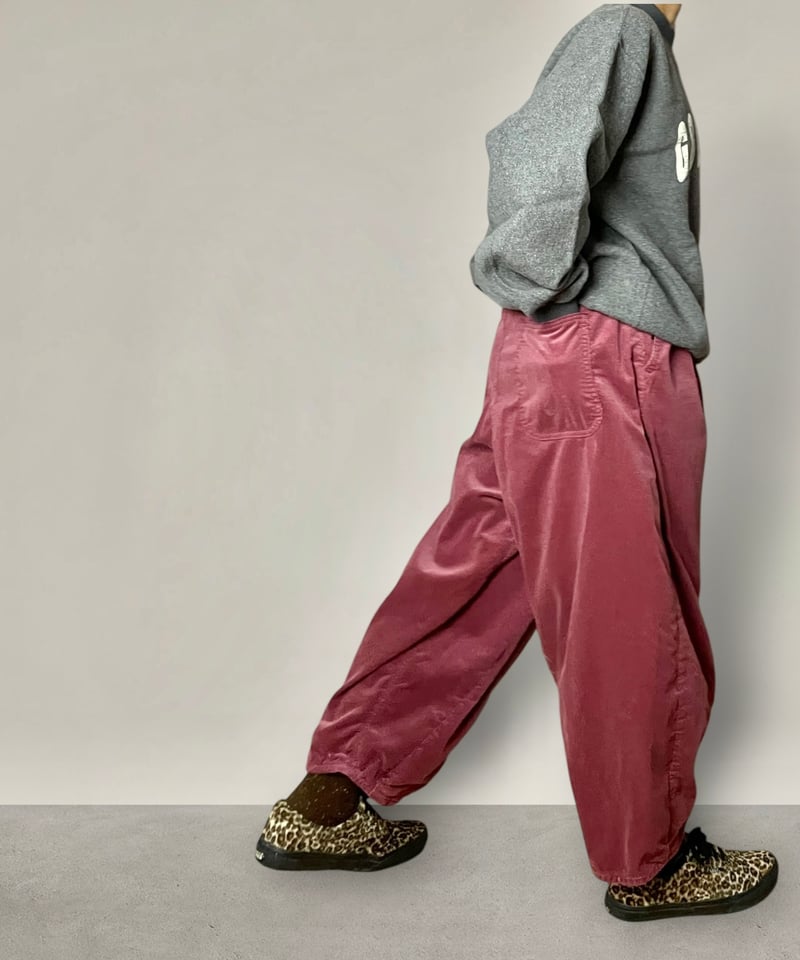 限定】フーセンパンツ□細畝コーデュロイ□ ディープピンク | NUU