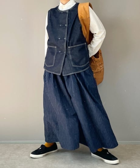 ダブルリングベスト■岡山デニム■onewash