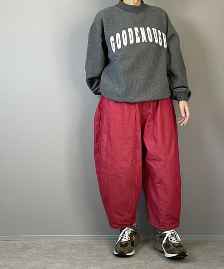 アンクルリーフパンツ■10ozカラーデニム■RED