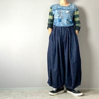 バックスワイドオーバーオール□10ozムラ糸デニム□onewash バックスワイドオーバーオール□10ozムラ糸デニム□onewash