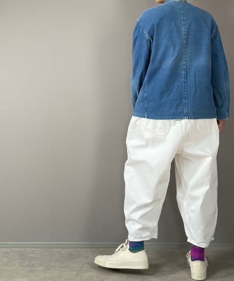 2/29販売開始■アンクルリーフパンツ■岡山デニム■ホワイト