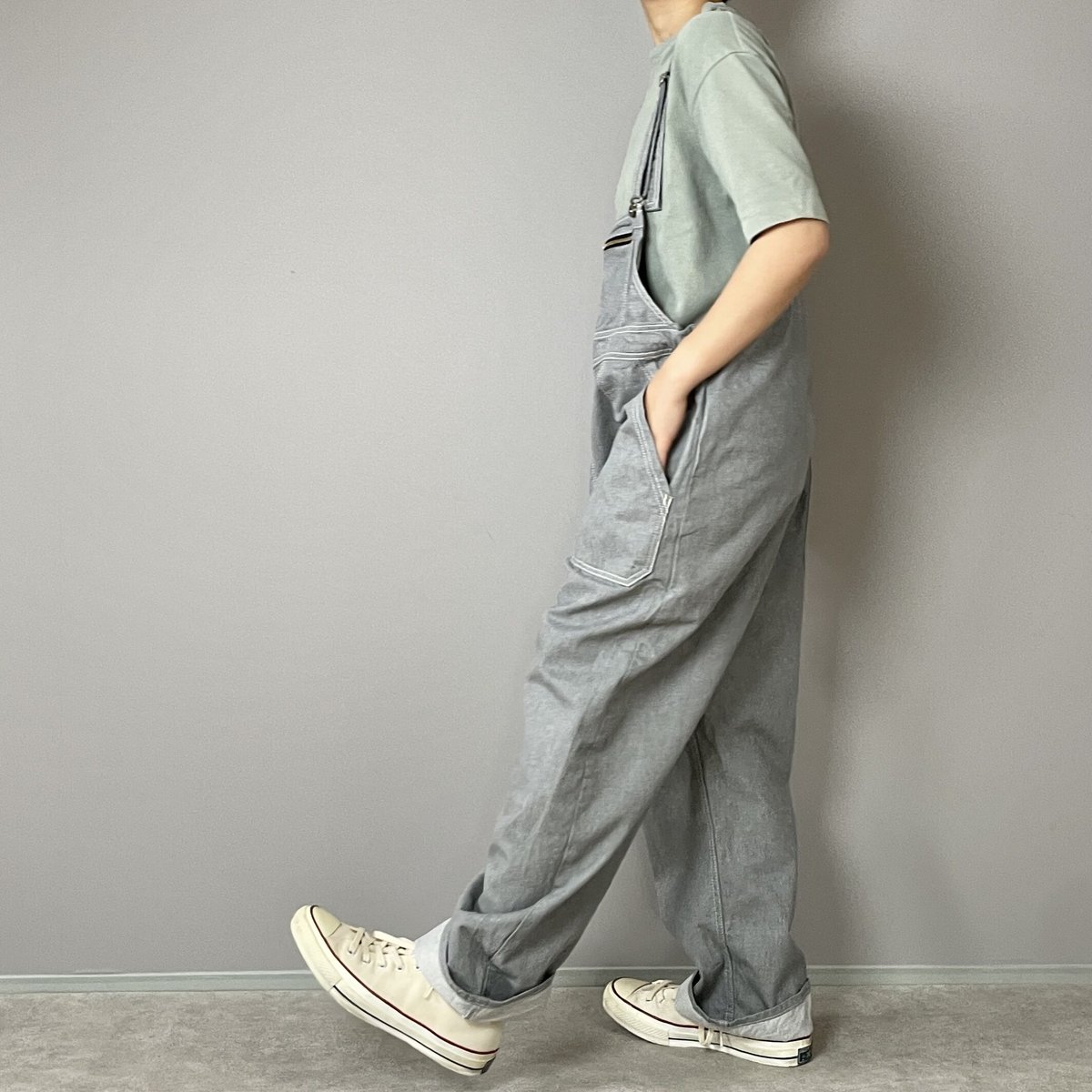 NANDIN  防水ハイバックオーバーオール グレー NANDIN SNOW 防水ハイバックオーバーオール グレー NANDIN 防水