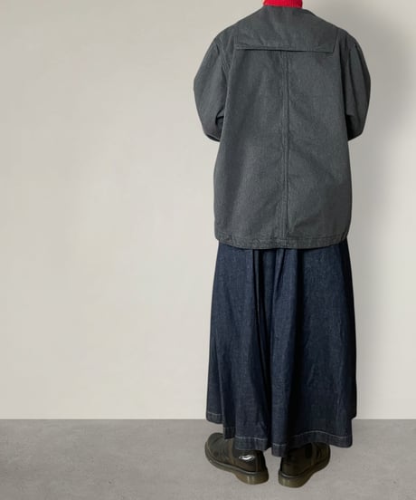 数量限定■セーラーシャツ■10ozデニム■チャコールブラック