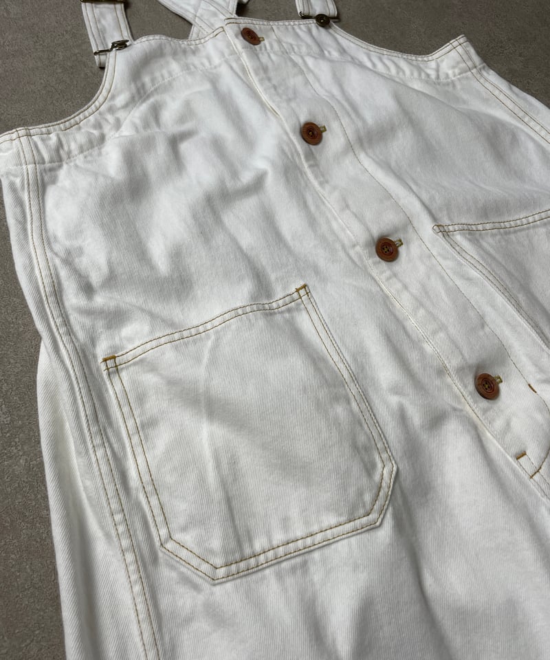 7/27販売開始□デッキオーバーオール□岡山デニム□ホワイト | NUU