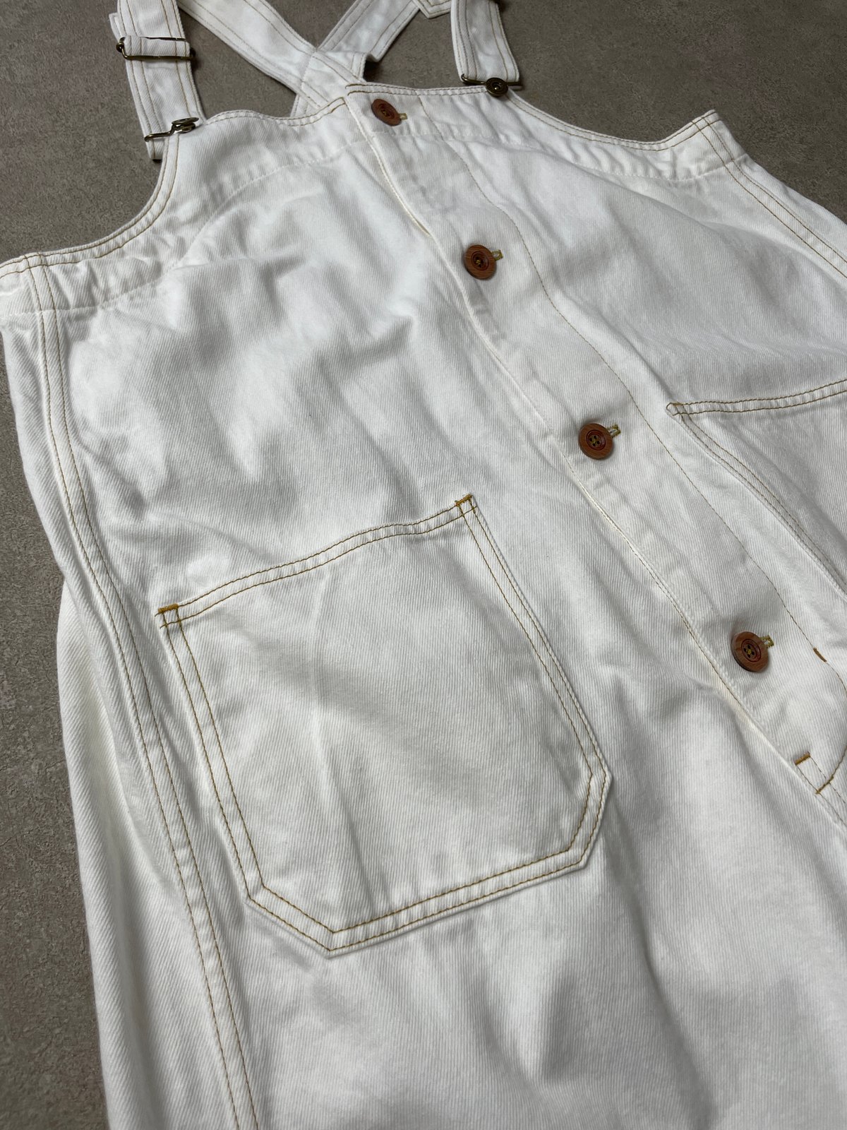 7/27販売開始□デッキオーバーオール□岡山デニム□ホワイト | NUU