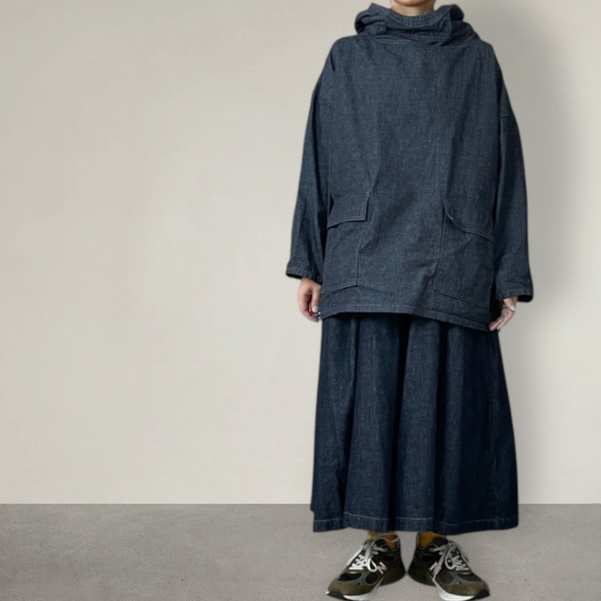 即納】サルベージパーカー□インディゴリップストップ□onewash | NUU 