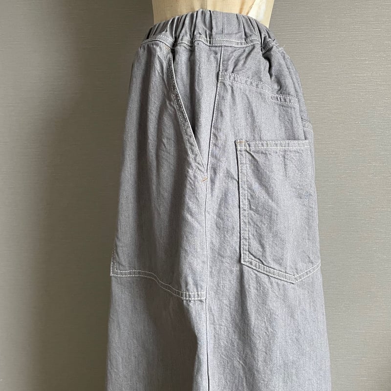 eleven 2ndベージュワイドパンツゴム入り