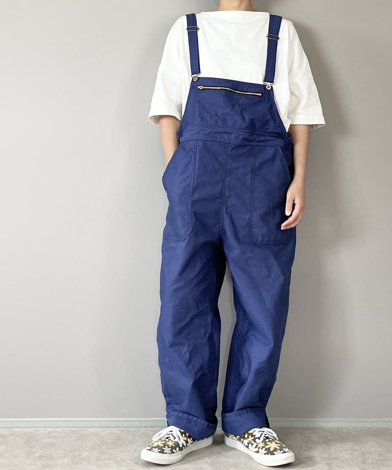 □フレンチワークオーバーオール□グルカコットンツイル◾️インク