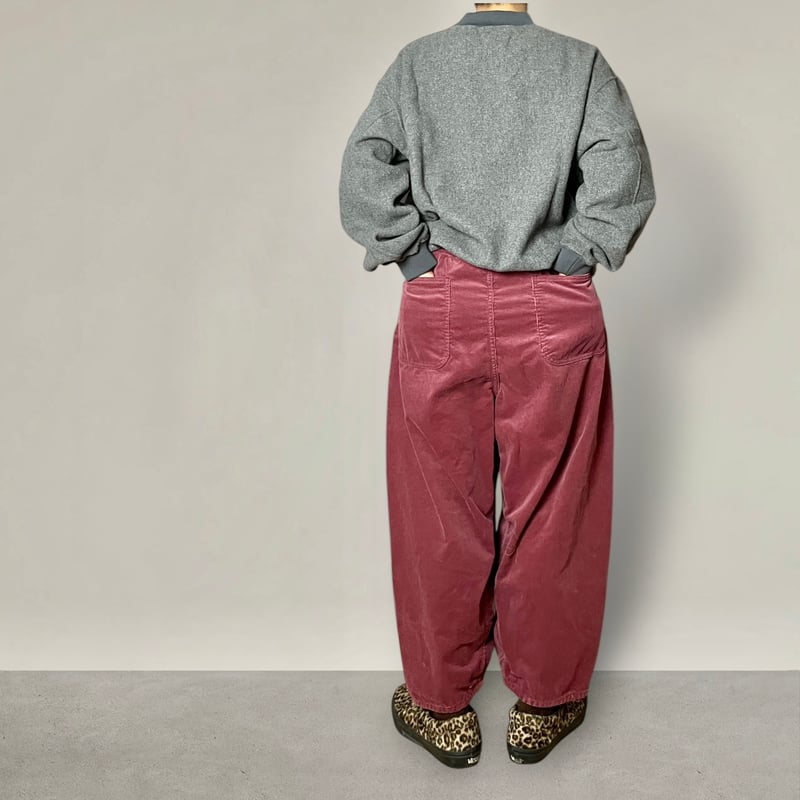 限定】フーセンパンツ□細畝コーデュロイ□ ディープピンク