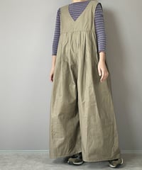 ■カシュクールサロペット■グリストーン■ベージュ