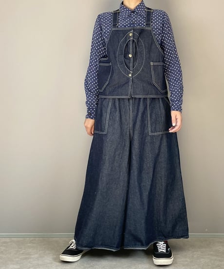 【予約販売】デニムショートワークベスト■国産デニム■onewash