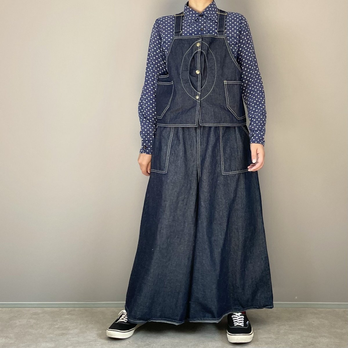 □デニムショートワークベスト□国産8ozデニム□onewash | NUU-GARMENT