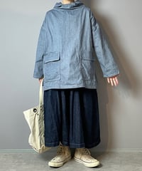 1/31販売開始◾️サルベージパーカー■9ozインディゴピンチェック■ネイビー