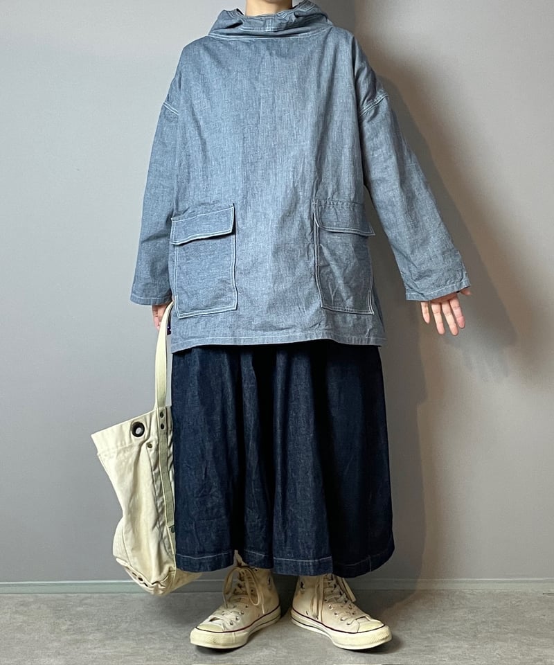 1/31販売開始◾️サルベージパーカー□9ozインディゴピンチェック