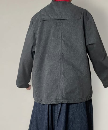 数量限定■セーラーシャツ■10ozデニム■チャコールブラック