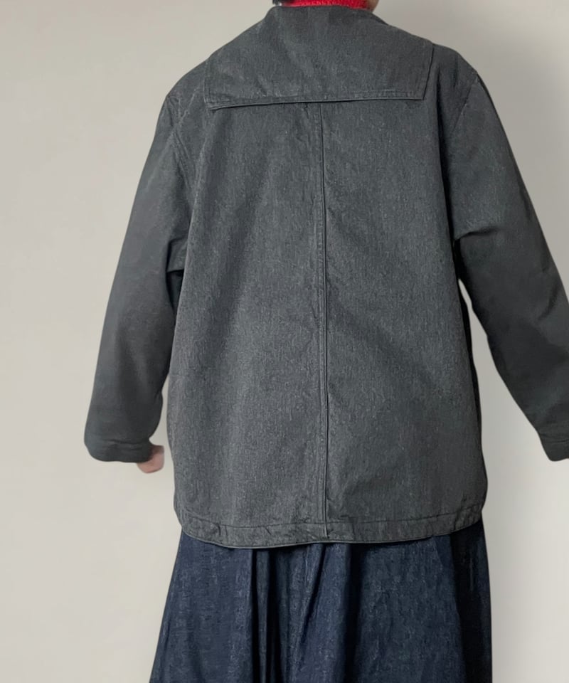 数量限定□セーラーシャツ□10ozデニム□チャコールブラック | NUU