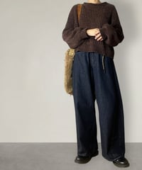 【数量限定・予約販売】【ウエストサイズ2種類に増えました】パイプパンツ■12oz岡山デニム◾️one wash