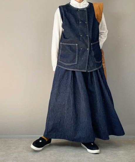 ダブルリングベスト■岡山デニム■onewash