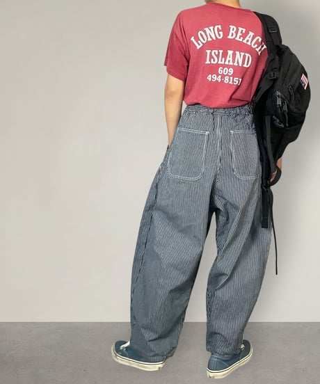 【数量限定】アンクルリーフパンツ■ヒッコリー