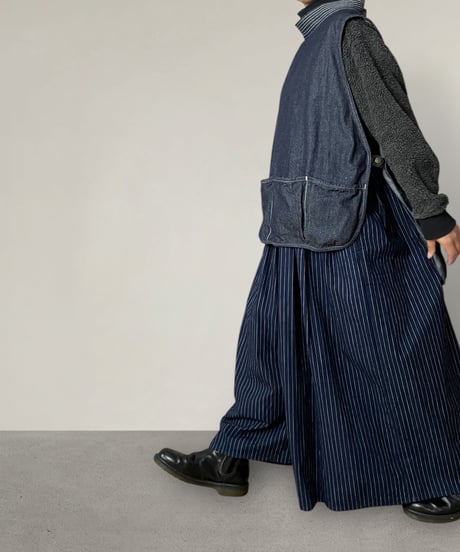 【予約販売】スモックベストエプロン◾️ 国産ムラデニム10oz■onewash
