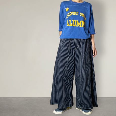 国産岡山産コットンデニム　ワイドパンツ　服作り40年の田舎町仕立屋 国産岡山産コットンデニム ワイドパンツ 服作り40年の田舎町仕立