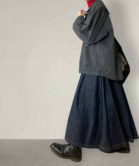 数量限定■セーラーシャツ■10ozデニム■チャコールブラック