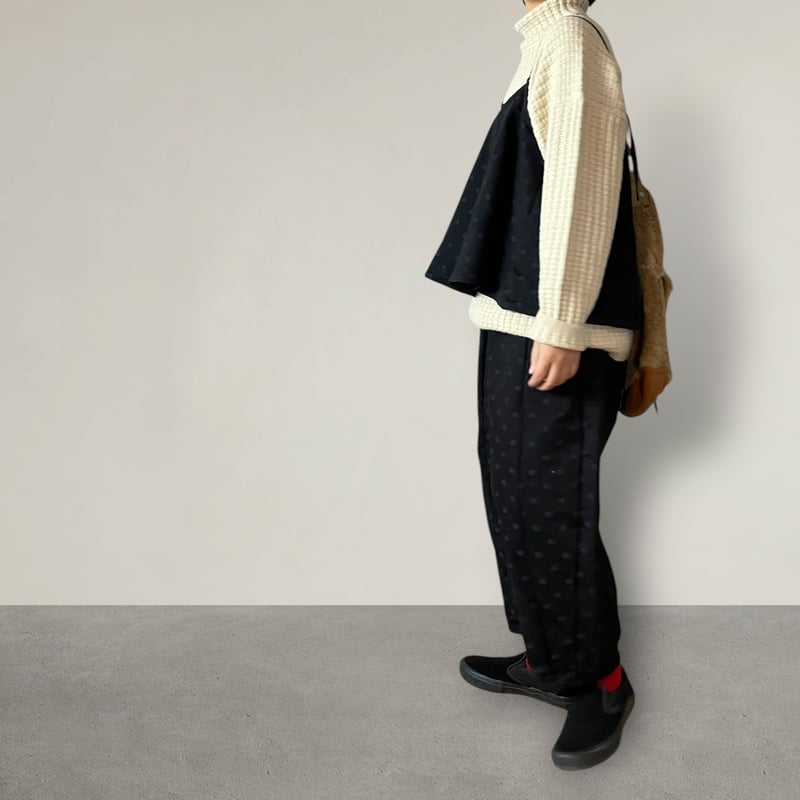 [美品]メラーンジュ パンダ柄 ジップアップジャケット 2点セット】レイヤーセットアップ◾️水玉ジャガード | NUU