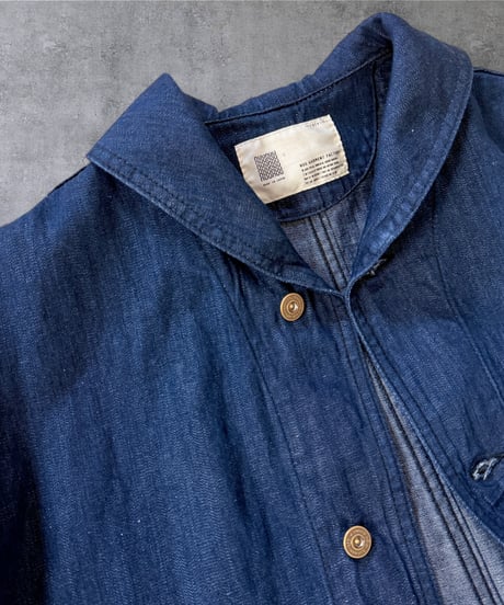 【限定】ミドルショールカバーオール■綿麻平織りデニム◾️ one wash