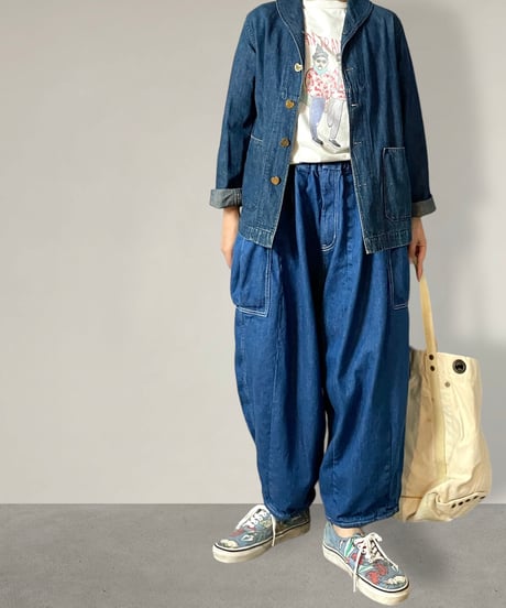 【予約販売】アンクルリーフカーゴパンツ■岡山デニム◾️FADE