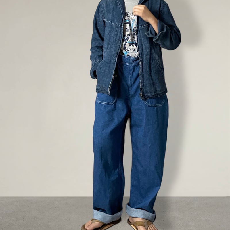 □ウェダーオール□岡山デニム □FADE✖️キナリ | NUU-GARMENT